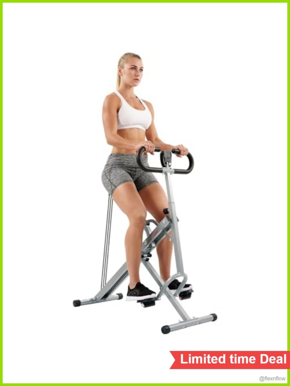Foldable Glute Trainer Squat Assist Rower with Adjustable Resistance Bands